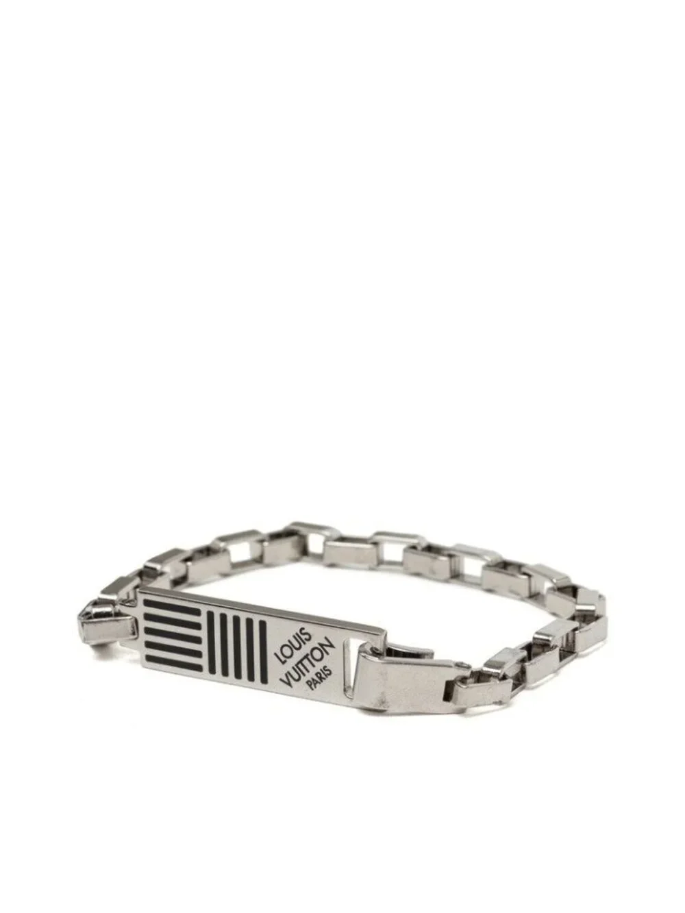 Louis Vuitton Damier Color Bracelet Silver Metal